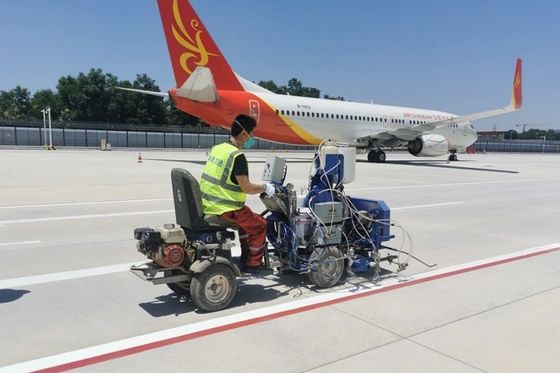 Γρήγορη ξήρανση ψεκασμού οδοστρώματος οδική γραμμή μηχανή σήμανσης για το αεροδρόμιο