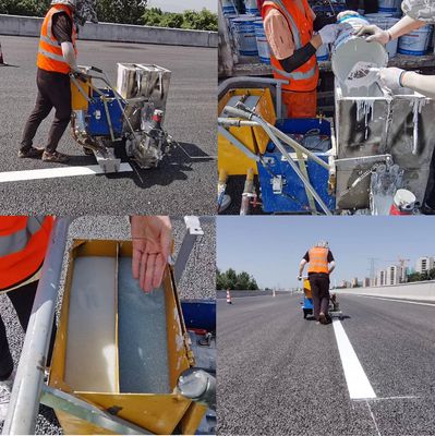 Μηχανή σήμανσης οδικών γραμμών δύο εξαρτημάτων
